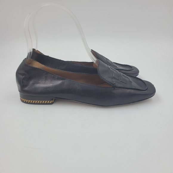 SOLD Tory Burch Women's Perfect Black Ruby Leather Loafer Size 5.5 - Picture 4 of 12